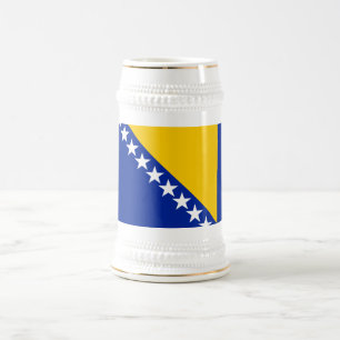 Chope À Bière Drapeau patriotique de Bosnie-Herzégovine
