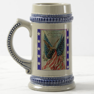 Chope À Bière Drapeau patriotique du 4 juillet USA Eagle