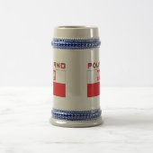 Chope À Bière Drapeau polonais de faucon avec la Pologne (Centre)
