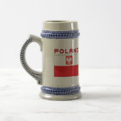 Chope À Bière Drapeau polonais de faucon avec la Pologne (Gauche)