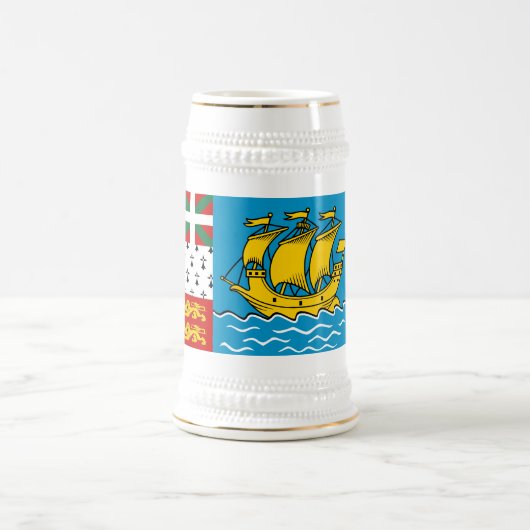 Chope À Bière Drapeau Saint-Pierre-et-Miquelon (Centre)
