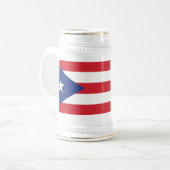 Chope À Bière Drapeau simple de Porto Rico (Devant gauche)