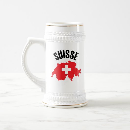 Chope À Bière Drapeau suisse (Gauche)