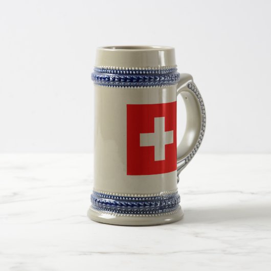 Chope À Bière drapeau suisse (Devant droit)