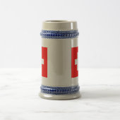 Chope À Bière drapeau suisse (Centre)