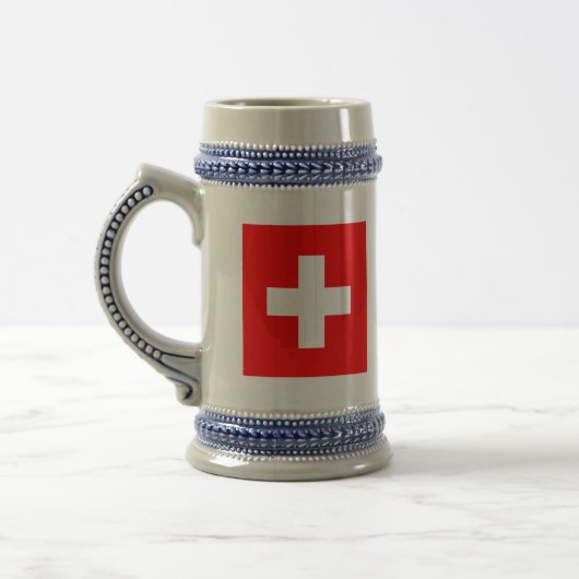 Chope À Bière drapeau suisse (Gauche)