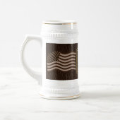 Chope À Bière Drapeau USA aspect cuir foncé (Gauche)
