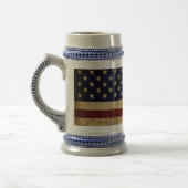 Chope À Bière Drapeau USA / Grunged (Gauche)