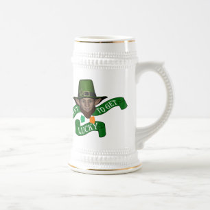 Chope À Bière Drôle de chance, leprechaun irlandais