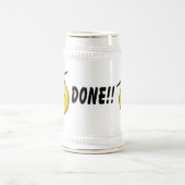 Chope À Bière Drôle Emoji "Terminé" Graduation (Centre)