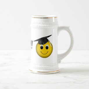 Chope À Bière Drôle Emoji "Terminé" Graduation