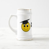 Chope À Bière Drôle Emoji "Terminé" Graduation (Gauche)