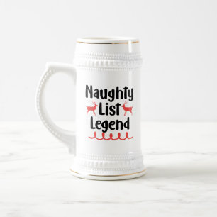 Chope À Bière Drôle Noël Père Noël liste de mots art