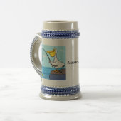 Chope À Bière Drôle pélican de pêche (Devant gauche)
