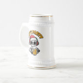 Chope À Bière Drôle squelette de Noël (Devant gauche)