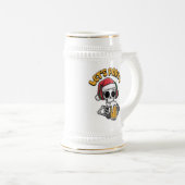 Chope À Bière Drôle squelette de Noël (Devant droit)