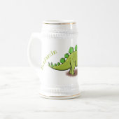 Chope À Bière Drôle stegosaurus dinosaure dessin animé (Devant gauche)