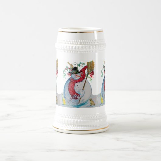 Chope À Bière DRUNKEN SNOWMAN - Customisé (Centre)