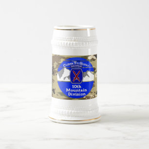 Chope À Bière Dur 10e Division de montagne "Montez à la gloire"