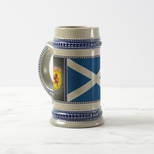 Chope À Bière Ecosse, Lion rampant, drapeau, drapeau de St. Andr (Devant gauche)