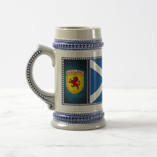 Chope À Bière Ecosse, Lion rampant, drapeau, drapeau de St. Andr (Gauche)
