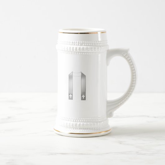 Chope À Bière Écouter en 3D Le Stole de prêtre en argent (Droite)
