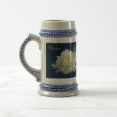 Chope À Bière Élégance Blanc Chrysanthème Groomsmen Favoriser (Gauche)