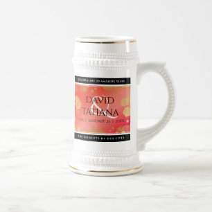 Chope À Bière Élégant 2ème 29ème anniversaire de Mariage Garnet