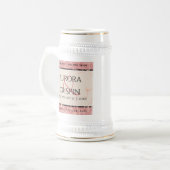 Chope À Bière Élégant 37e anniversaire du Mariage Alabaster (Devant gauche)