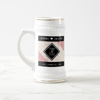 Chope À Bière Élégant 37e anniversaire du Mariage Alabaster