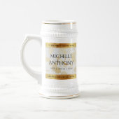 Chope À Bière Élégant 3ème anniversaire de Mariage en cuir (Gauche)