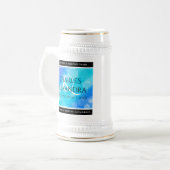 Chope À Bière Élégant 41ème anniversaire Mariage de Topaz Bleu (Devant gauche)