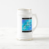 Chope À Bière Élégant 41ème anniversaire Mariage de Topaz Bleu (Devant droit)