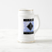 Chope À Bière Élégant 45e anniversaire de Mariage Sapphire (Devant droit)