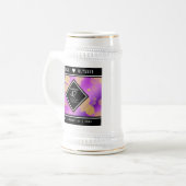 Chope À Bière Élégant 47e anniversaire du Mariage Améthyste (Devant gauche)