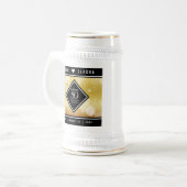 Chope À Bière Élégant 50e anniversaire de Mariage d'or (Devant gauche)