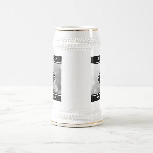 Chope À Bière Élégant 70e anniversaire de Mariage Platinum (Centre)