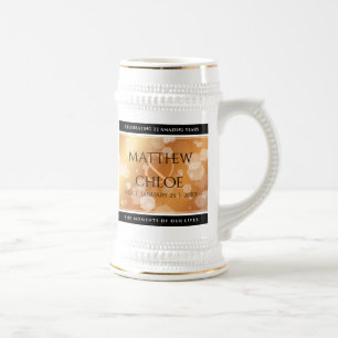 Chope À Bière Élégant 7e 22e 49e anniversaire de Mariage de cuiv