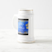 Chope À Bière Élégant 9e anniversaire Mariage Lapis Lazuli (Devant gauche)