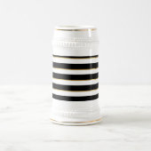 Chope À Bière Elégant Grille Noir Blanc (Centre)