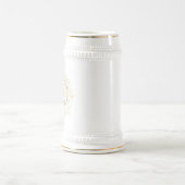 Chope À Bière Élégant Groomsman Monogram Beer Stein (Centre)