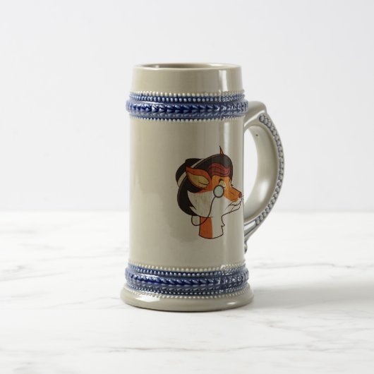 Chope À Bière Élégant Hipster Fox Beer Stein (Devant droit)
