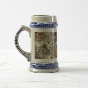 Chope À Bière Élégant Rose floral Motif pétal