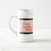 Chope À Bière Elégante 35ème anniversaire de Mariage de corail (Gauche)