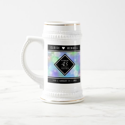 Chope À Bière Élégante 43ème anniversaire du Mariage Opal (Gauche)