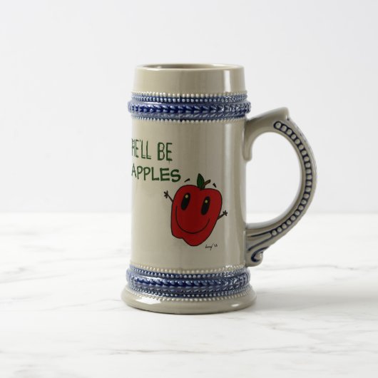 Chope À Bière ELLE SERA APPLES Stein (Droite)