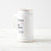 Chope À Bière Employé de poste retraité Mailman de retraite (Devant gauche)