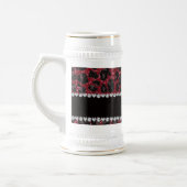 Chope À Bière Empreinte de léopard d'parties scintillant bordeau (Gauche)