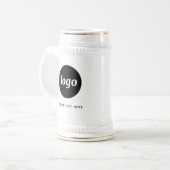 Chope À Bière Entreprise Simple Logo et Texte (Devant gauche)