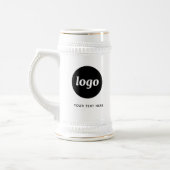 Chope À Bière Entreprise Simple Logo et Texte (Gauche)